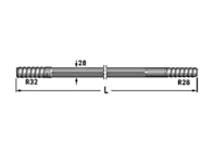 R32-Hex 28-R28 Otwór do płukania 8,8 mm R28 Drifter Pręt