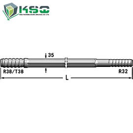 R32 Drifter Rod R / T38-Hex 35-R32 Flushing Hole 9.5 mm