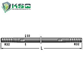 Rozszerzenie Rod R32 R32-Round 32-R32 Flushing Hole 9.2 mm Klucz płaskie 25,4 mm