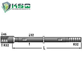 R32 Prędkość Rod R32-Round 32-R32 Flushing Hole 9.2 mm Klucz płaskie 25,4 mm