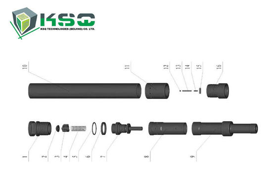Górnictwo podziemne wiercenia DTH Narzędzia DTH4.5 Hammer / DTH4.5-10 Tłok Case