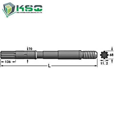 Atlas Copco Wiertarka Shank Adapter COP2160EX COP 4050EX, COP4050MUX